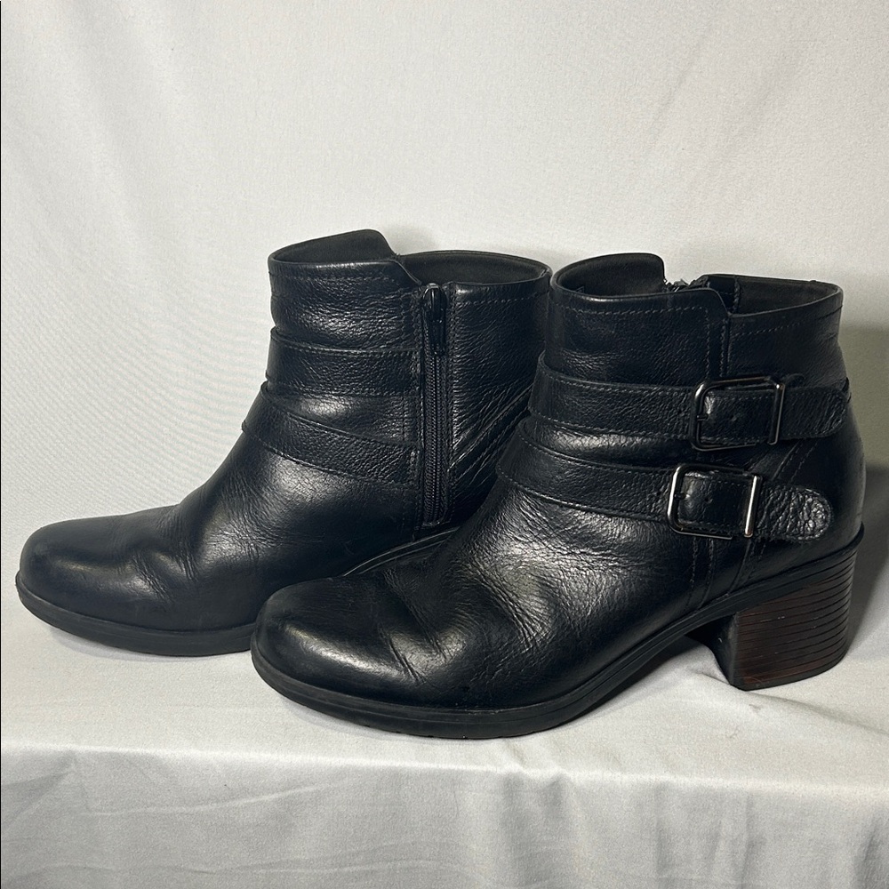 Collection, clerks Black Leather Ankle Boots - Picture 2 of 7